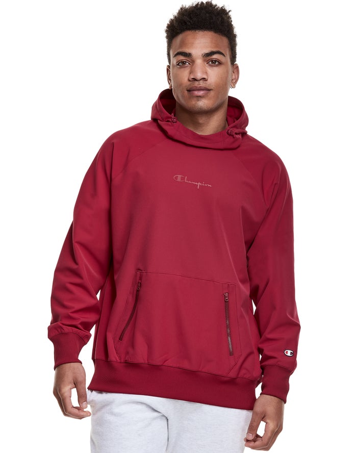 Champion Defender Series Erkek Kapşonlu Sweatshirt Koyu Kırmızı ( LEAUTW127 )